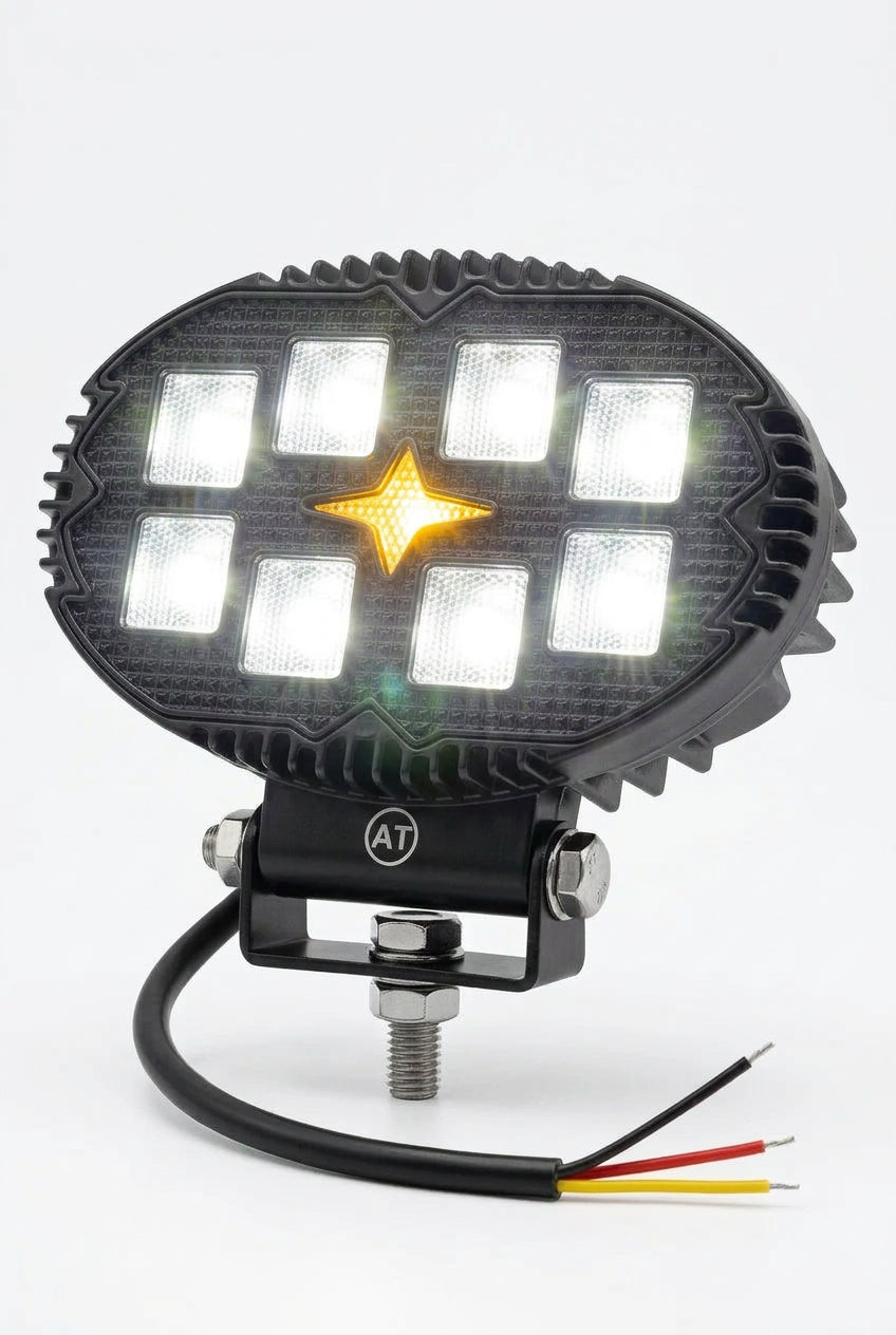 Proiector LED Auto 36W, 4800 Lumeni, 10–30V, Lumină 6000K + Lumina Galbena, IP68 – Off-Road,