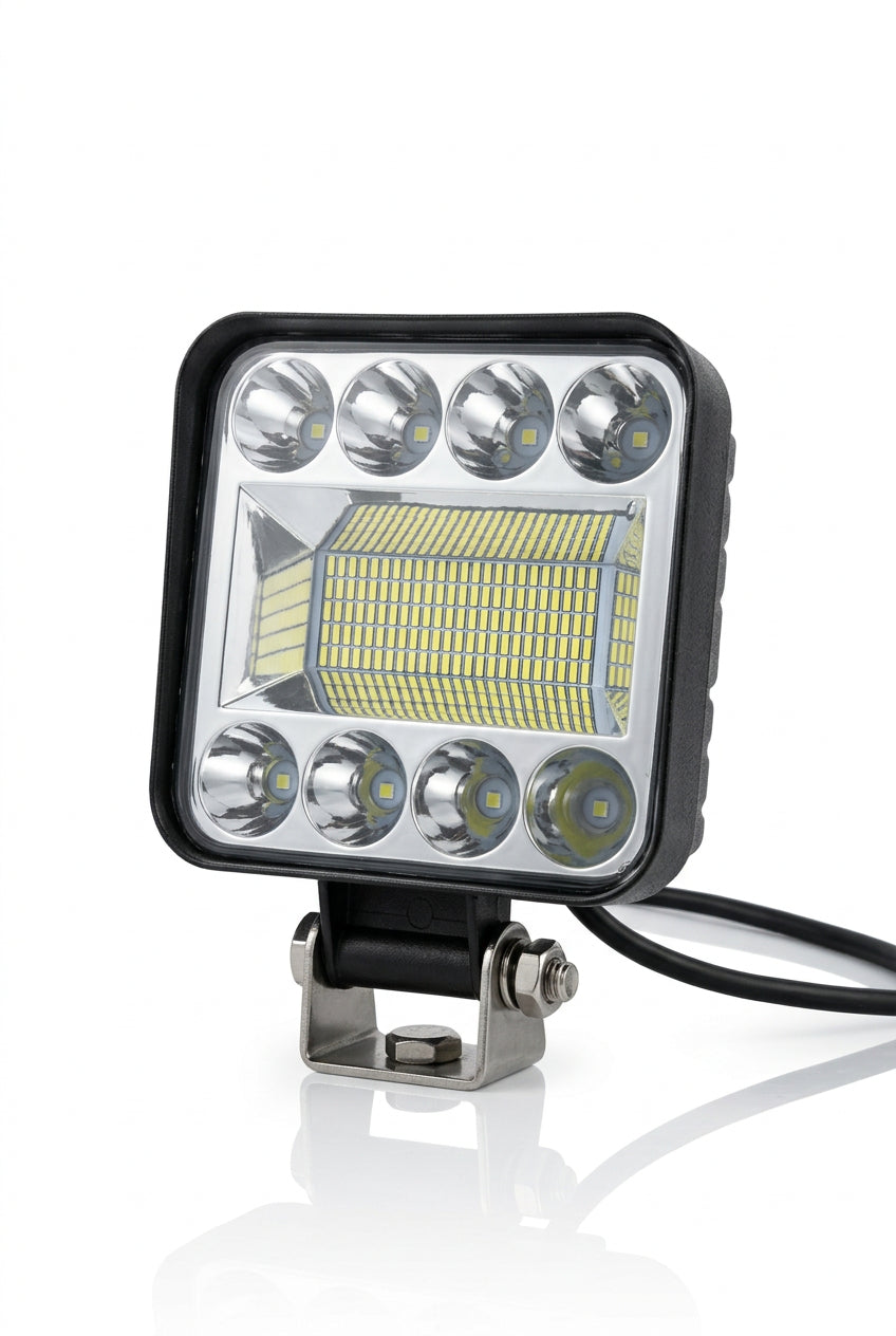 Proiector LED Auto 128W, 4800 Lumeni, 9–80V, Lumină Albă 6000K, IP67, Spot Beam 30° – Off-Road, Tractoare, Camioane, Utilaje