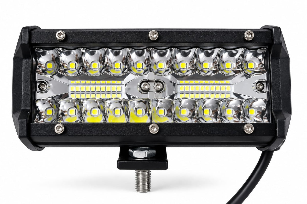 Proiector LED Auto 18 cm – Bară LED cu Lumină Puternică, Suport Reglabil, Marcaj CE
