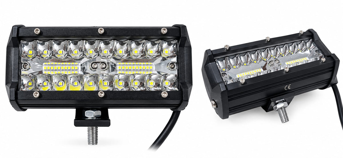 Proiector LED Auto 18 cm – Bară LED cu Lumină Puternică, Suport Reglabil, Marcaj CE