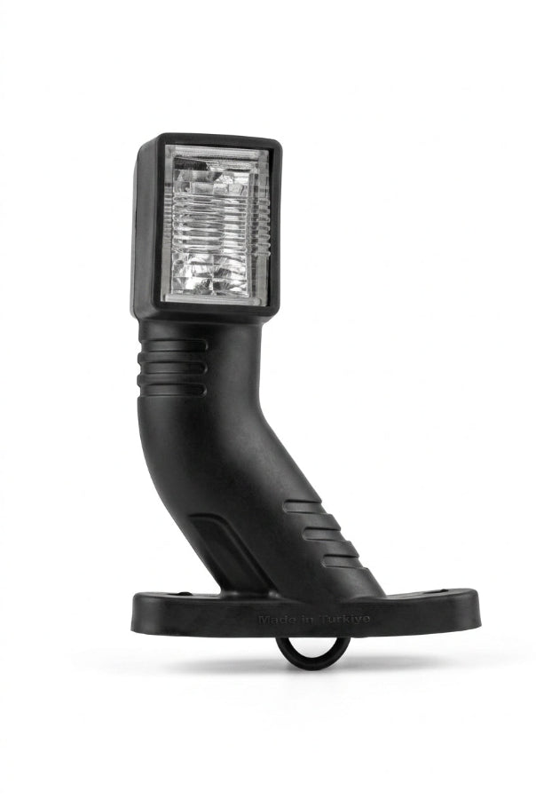 Set 2 lămpi LED gabarit cu 3 funcții, braț curbat, 6 LED-uri, 12–24V, Fristom FR 0140