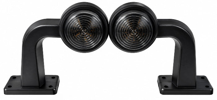 Set 2 lămpi gabarit LED FORMPLAS, cu braț de susținere, roșu/alb, 12–24V, FR 0147-F