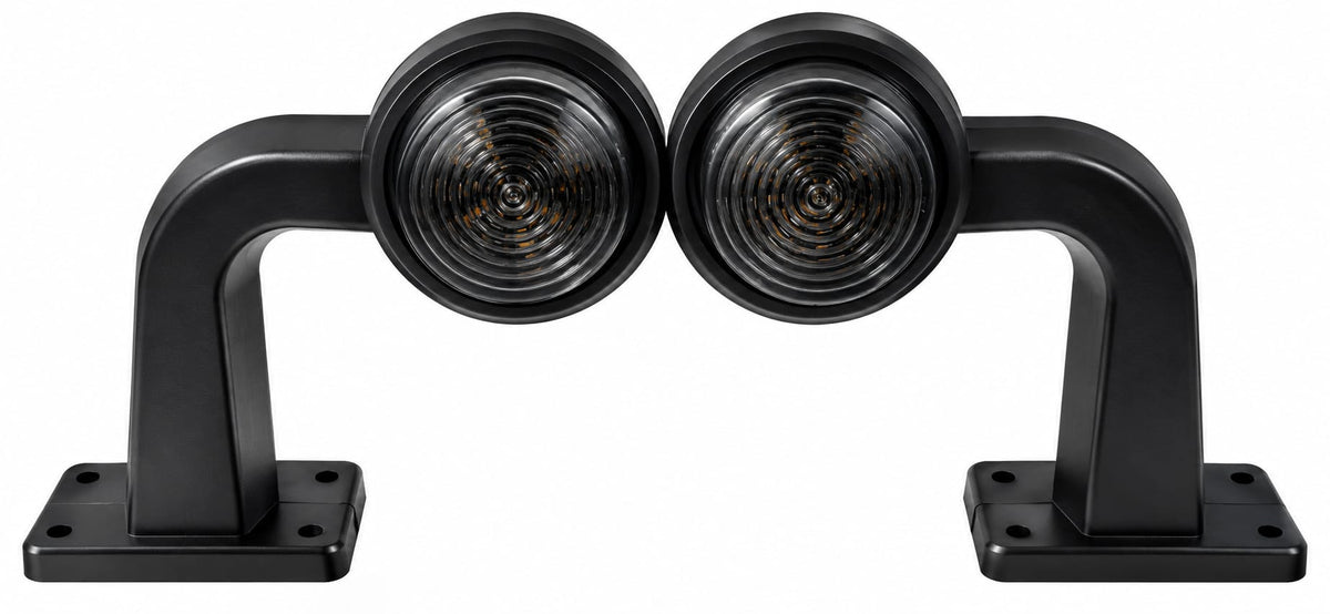 Set 2 lămpi gabarit LED FORMPLAS, cu braț de susținere, roșu/galben, 12–24V