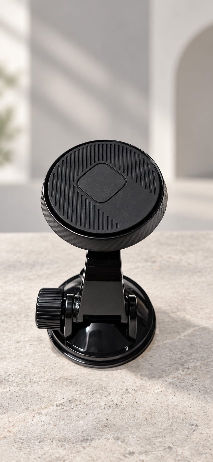 Suport auto magnetic pentru telefon PZ-S001, cu ventuză și rotire 360°
