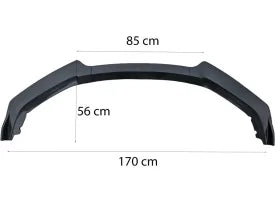 Prelungire bara fata Universala, spoiler, negru lucios, 3 piese, lungime 170 cm