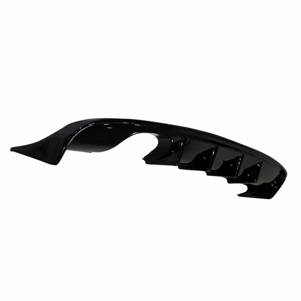 Prelungire difuzor Bara Spate compatibil cu AUDI A3 8P 2008-2012 facelift, Evacuare dubla stanga, negru lucios