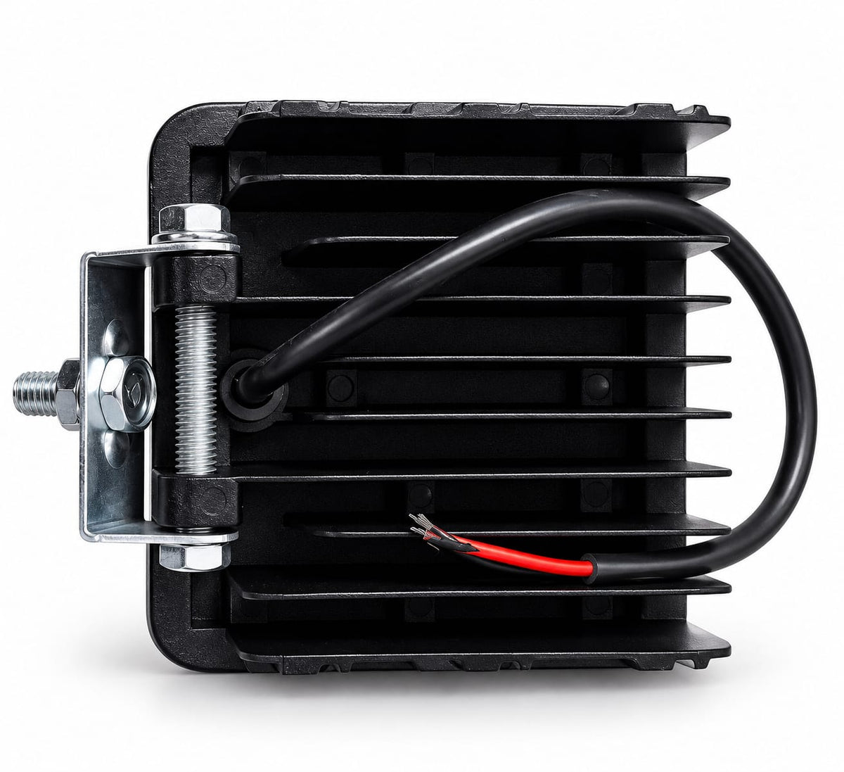 Proiector LED pătrat cu reflector cromat și suport reglabil