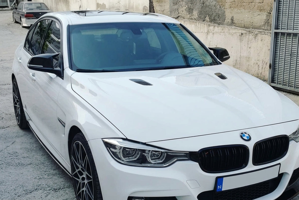Capace oglinda Batman Style compatibile cu BMW seria 3 F30 2012-2018 Negru lucios