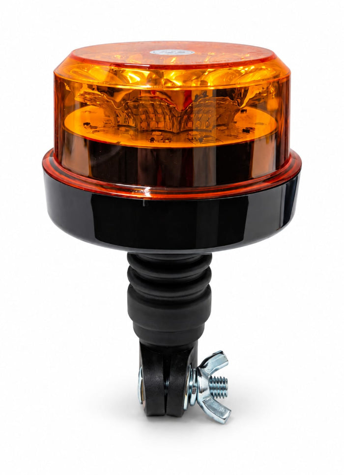 Girofar Portocaliu Premium cu Suport Flexibil 12-24V , Omologare E9