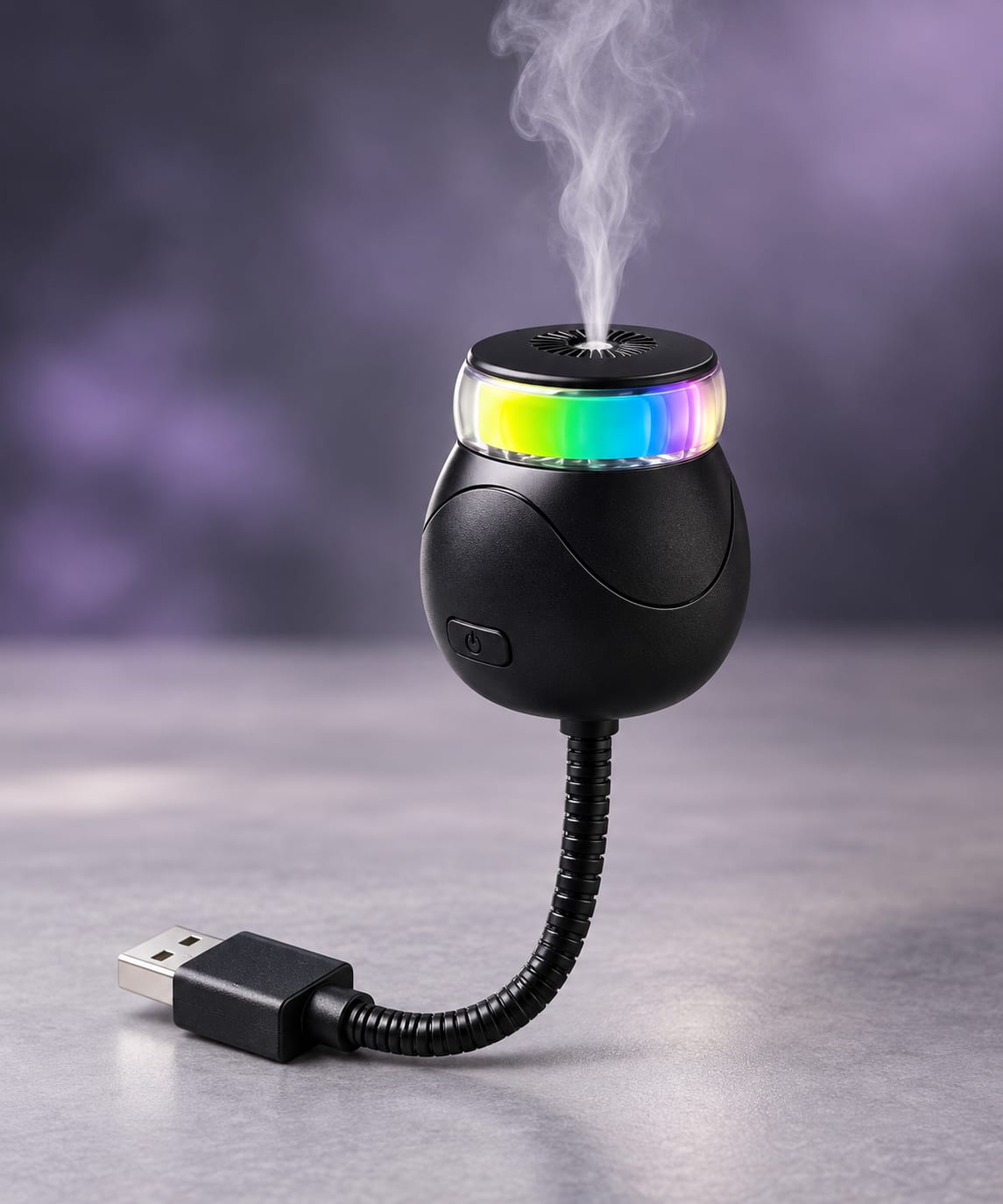 Difuzor de aromă auto Q8 cu alimentare USB și iluminare în 7 culori