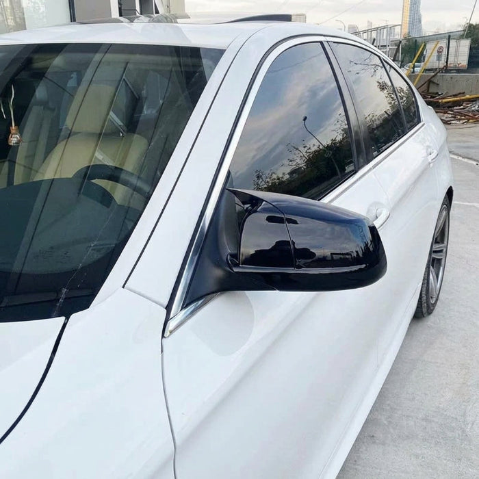 Capace oglinda Batman Style compatibile cu BMW seria 5 F10 2010-2013 Negru lucios