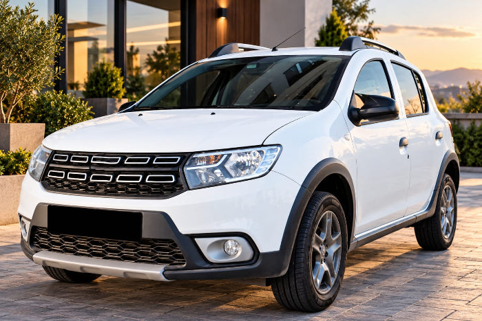 Capace oglinda compatibile cu Dacia Logan 2009-2020, Sandero 2009-2020, Duster 2012-2017, Negru lucios Batman Style