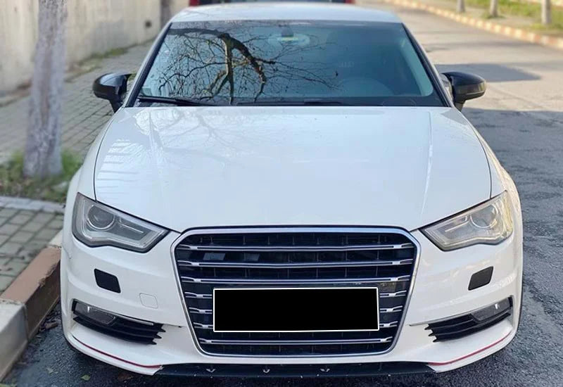 Capace Batman Style oglinda compatibile cu Audi A3 8V 2013-2019 Negru lucios