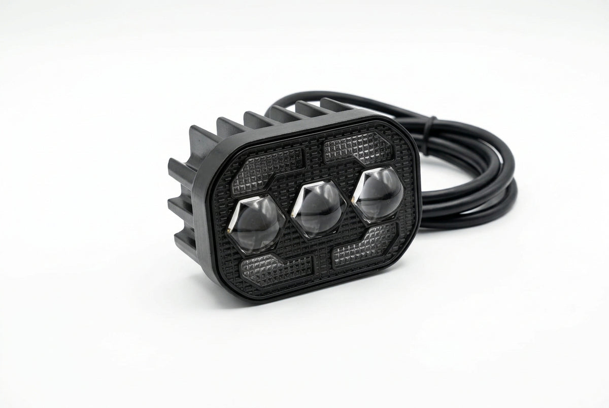 Proiector LED de lucru, lumină albă și galbenă, 8 cm