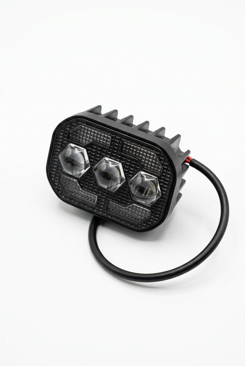 Proiector LED de lucru, lumină albă și galbenă, 8 cm