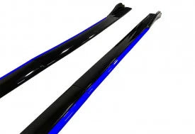 Pachet Tuning Exterior Aero Universal, prelungire bara fata,prelungire praguri laterale si difuzor negru cu albastru