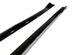 Set 2 Prelungiri praguri tuning 210 cm, negru lucios cu Buza Gri