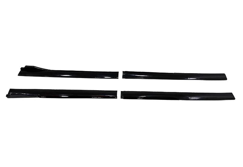 Set 2 Prelungiri praguri tuning 210 cm, negru lucios cu buza neagra