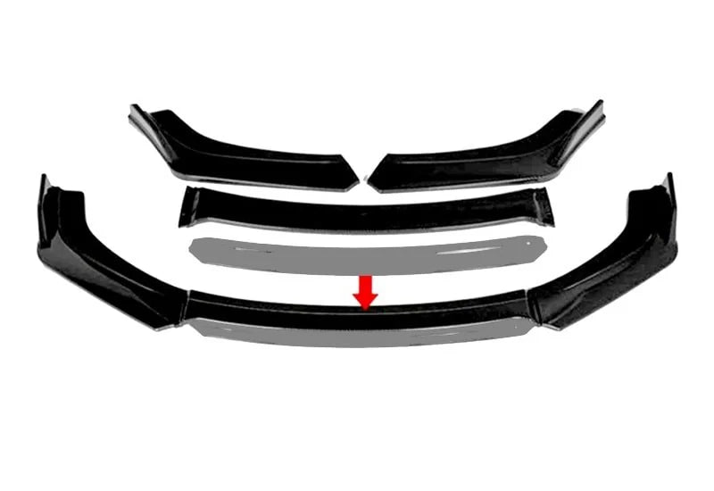 Pachet Tuning Exterior Aero Universal, prelungire bara fata,prelungire praguri laterale si difuzor negru cu GRI