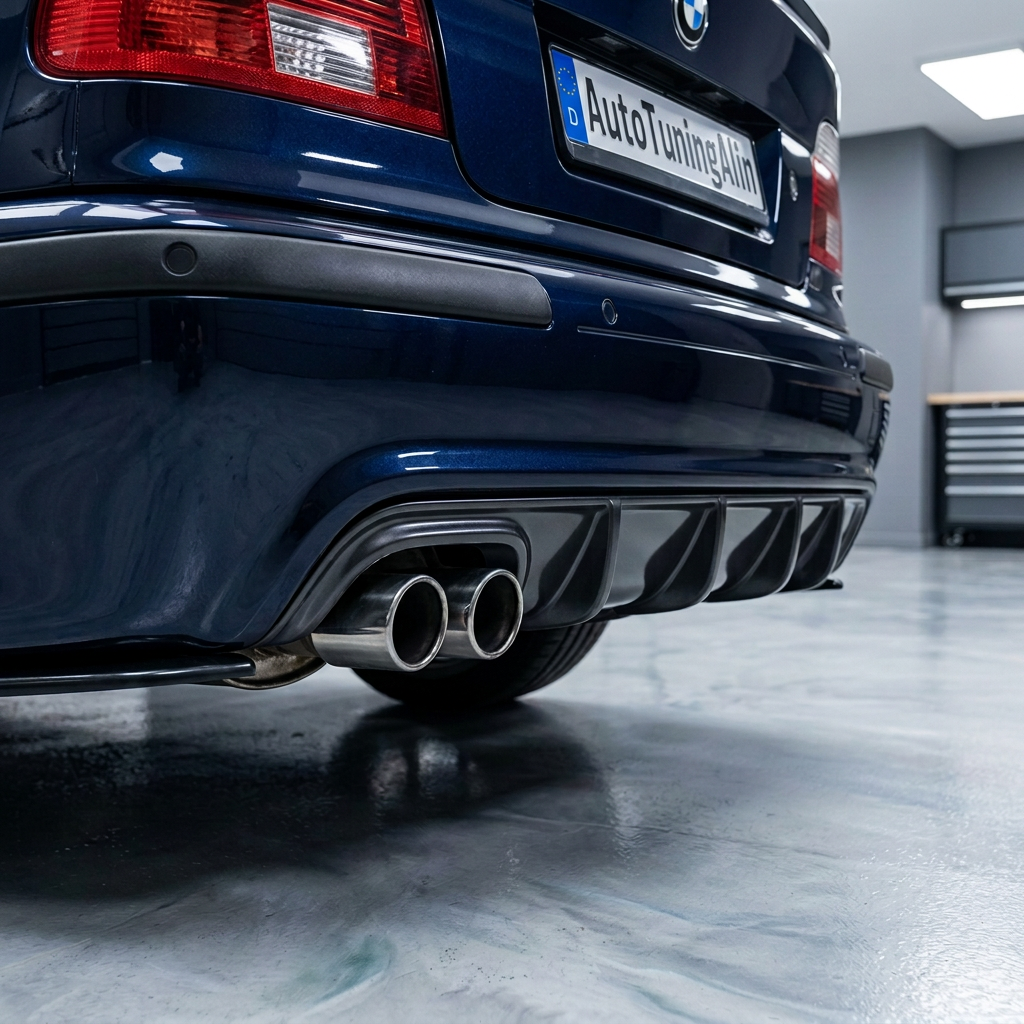 Difuzor Bara Spate Cu Evacuare Dubla stanga compatibil cu BMW Seria 5 E39 1995-2003 M5 Design
