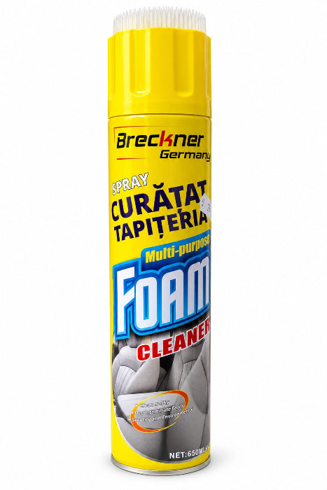 Spray spumă pentru curățat tapițeria Breckner Germany, cu perie, 650 ml