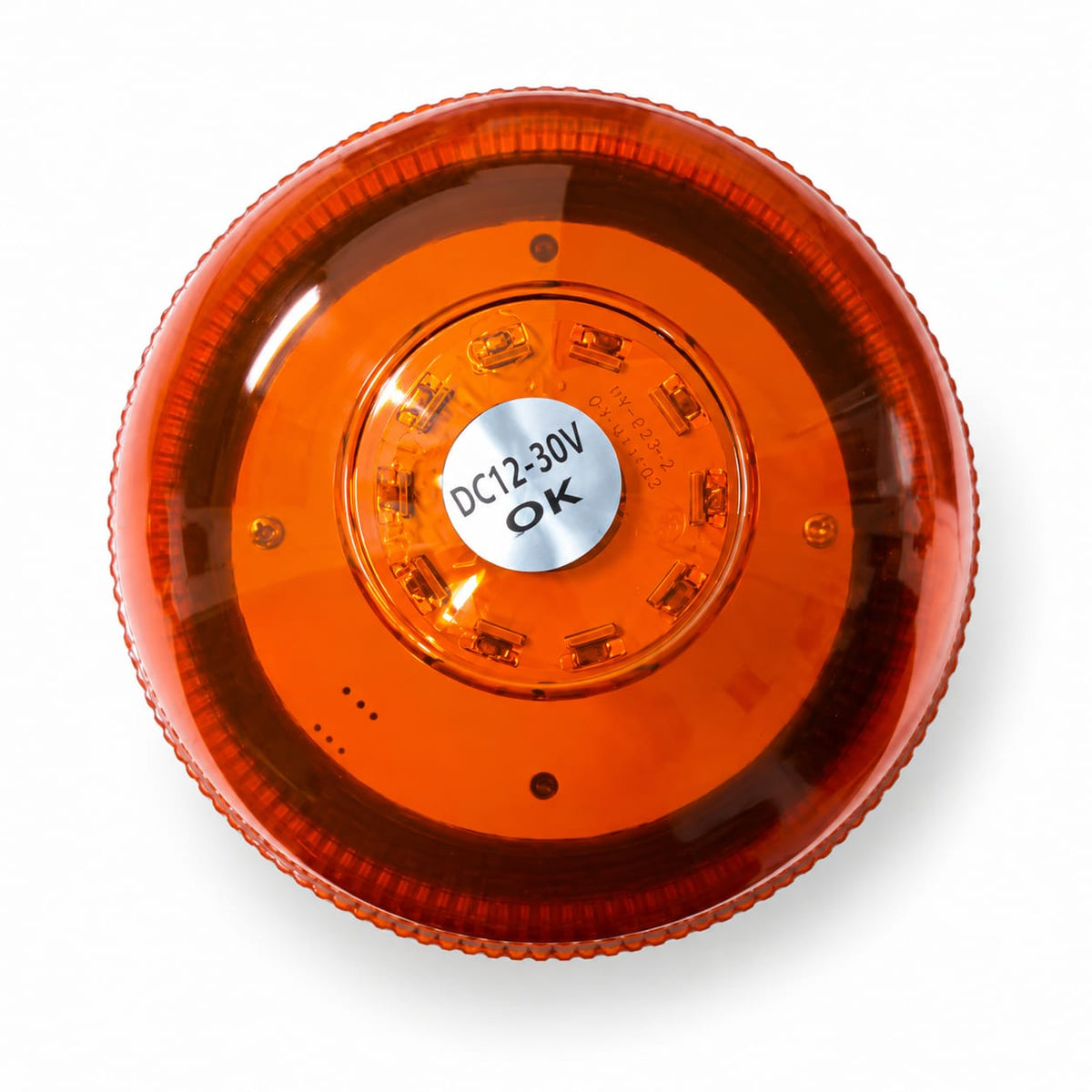 Girofar LED portocaliu 12–30V cu tijă flexibilă și suport metalic inclus , omologare E9
