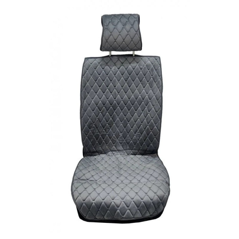Husa scaun auto pentru fata, catifea, gri ATA00089