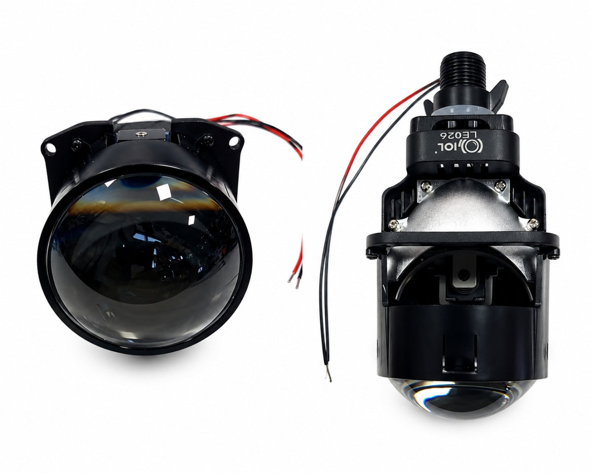 Kit 2 Lupe Bi-LED Auto 3'' 6000K -Lumina Alba intensa ,Faza Scurta+Lunga