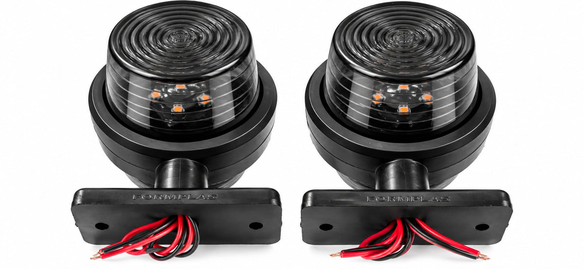 Set 2 lămpi gabarit LED FORMPLAS FR 0117-F – Roșu/Galben, 12–24V