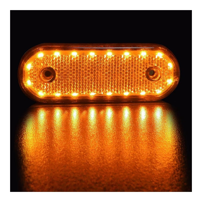 Lampa Gabarit Flexzon, 20 LED-uri, cu Suport, Galbena, Forma Ovala, 12-24V ATA01466