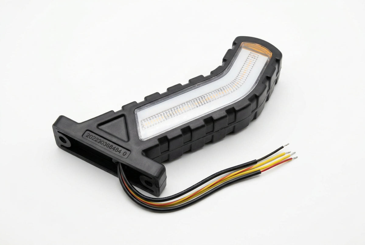 Lampa Stanga gabarit LED tip coarne, efect Neon, 3 funcții, 12–24V, 16 cm