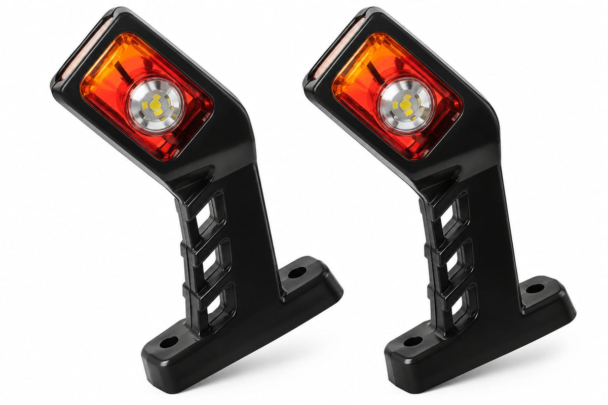 Lampa Dreapta gabarit LED cu braț lung, 12–24V, roșu/alb/portocaliu