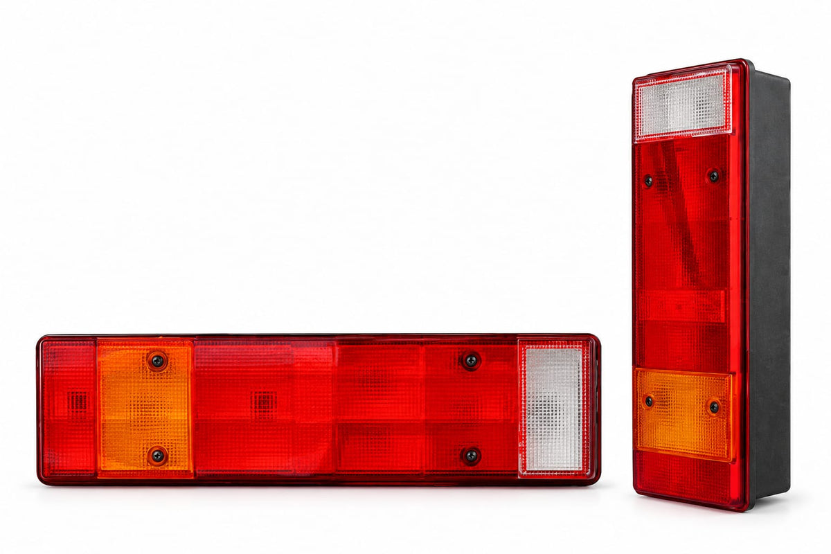 Set lămpi stop spate universale cu cabluri – camion, remorcă și vehicule comerciale  MAN, Mercedes-Benz, Scania, Volvo, DAF și Renault