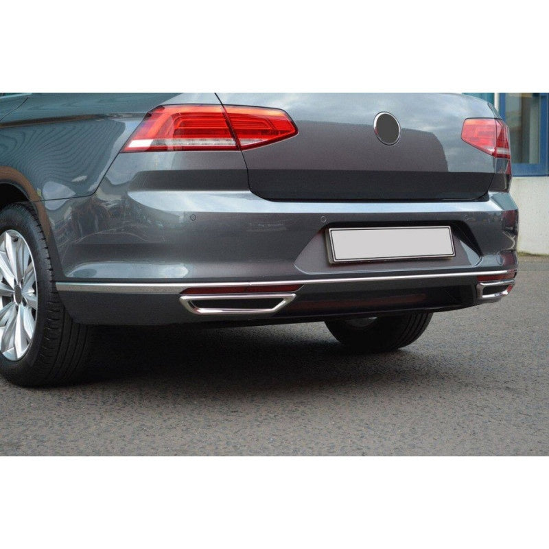Ornamente evacuare inox compatibile cu VW Passat B8 2015-2019 sedan