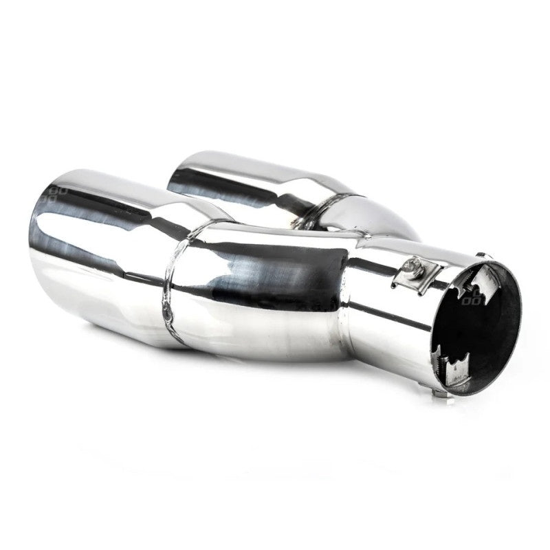 Ornamente toba inox dublu, finisaj lucios, diametru intrare 6,3 cm, latime 160mm ATA00100
