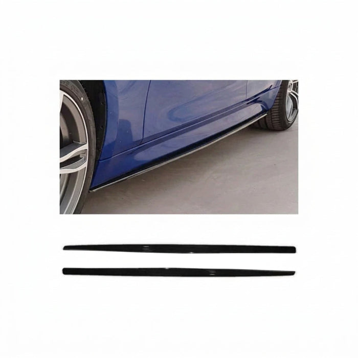 Prelungire praguri laterale compatibile VW GOLF 7 VII 2012-2020 negru lucios cu aripioare