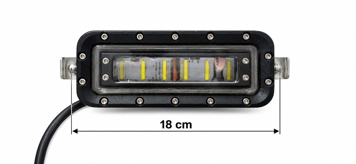 Proiector LED dreptunghiular cu prindere laterală – distanță între șuruburi 18 cm-Lichidare Stoc
