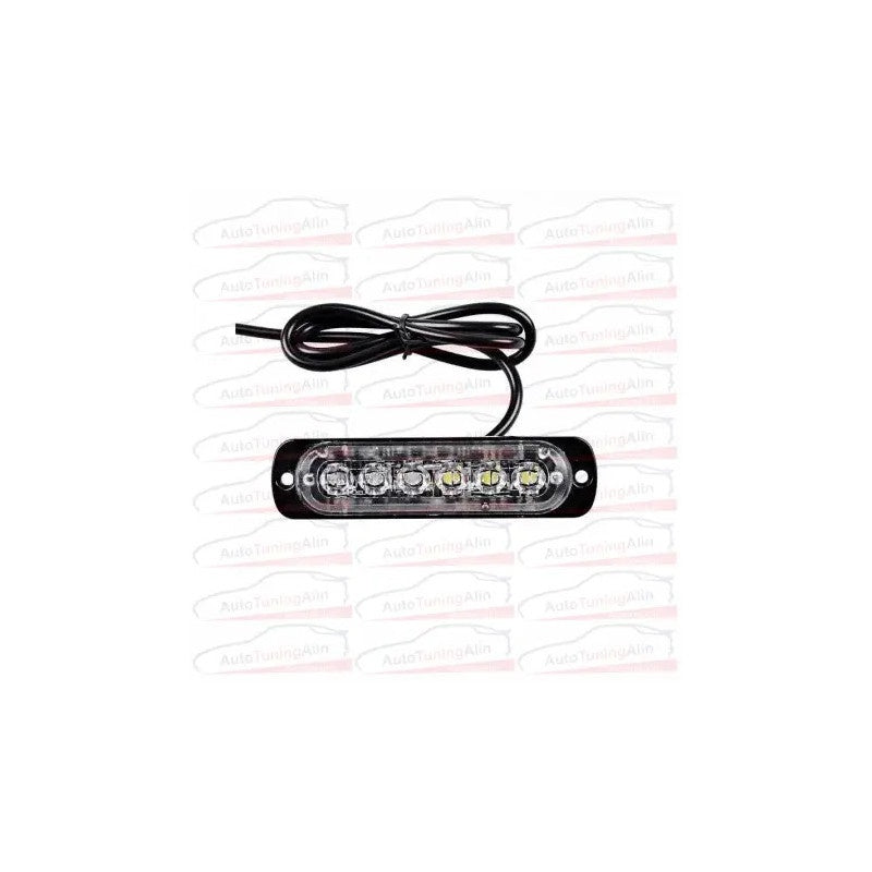 Proiector stroboscopic 6 LED-uri, in grila, subtire, galben ATA02135