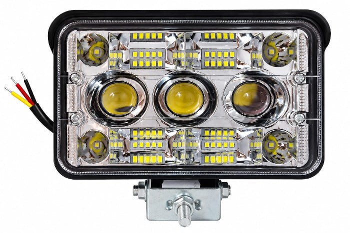 Proiector LED Auto 5 Inch cu lupa , 192W, 12–80V, 3200LM, 6500K – Lumină Albă Rece faza luna+scurta