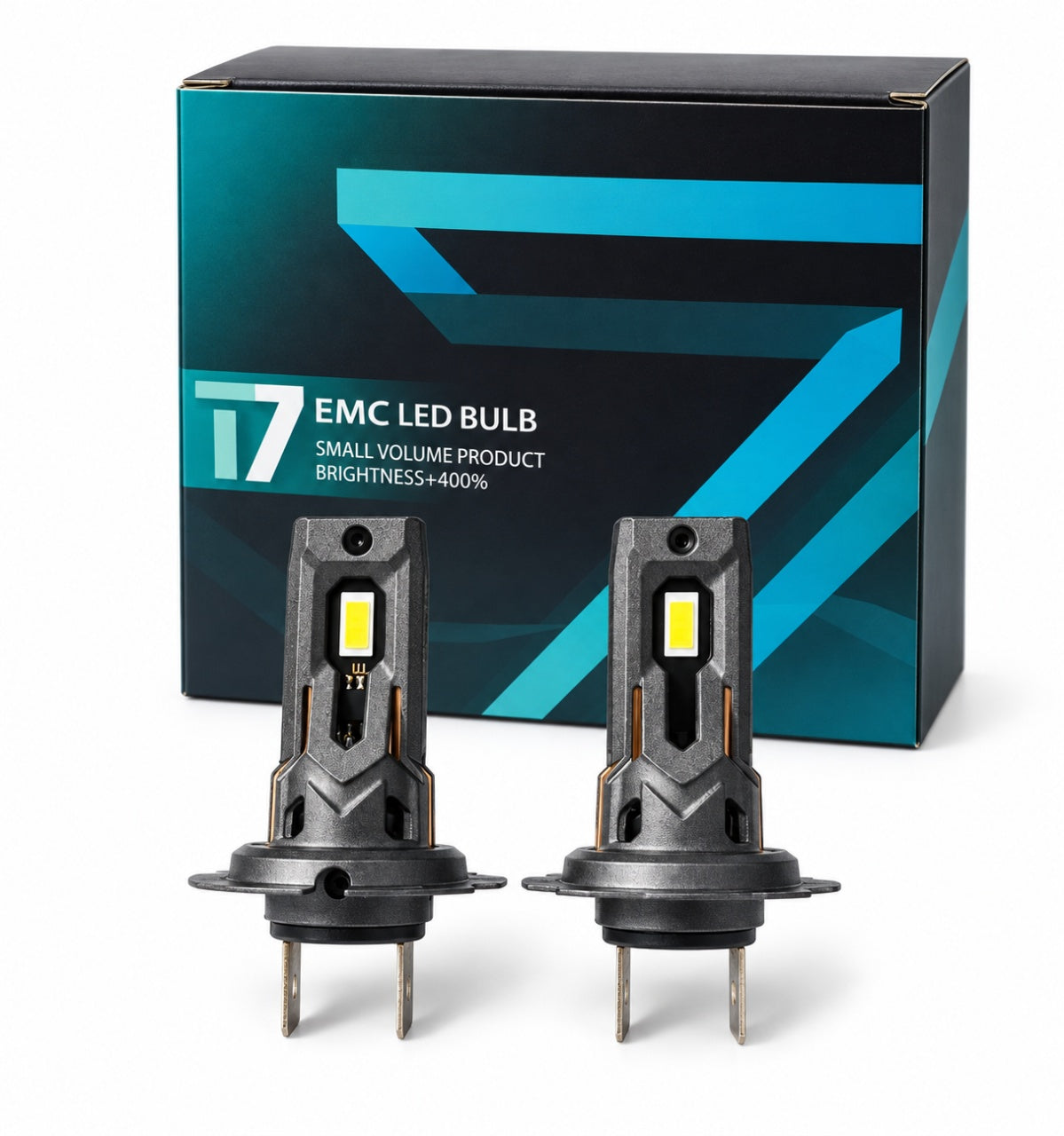 Set 2 becuri LED H7- T7 EMC,108W, 24.000LM , design compact 1:1