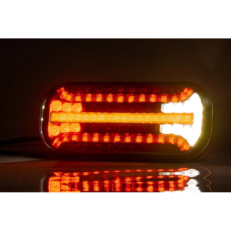 Set 2 bucati lampa stop 214×95, cu numar, ceata si semnalizare dinamica FT-230 12-24V LED Fristom ATA00370