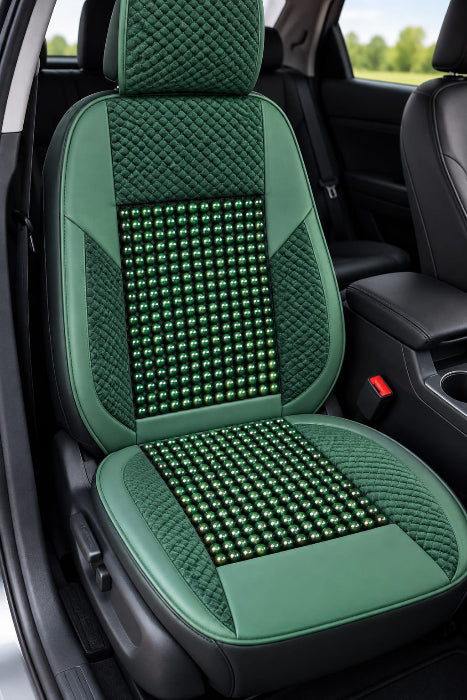 Husă auto individuală cu bile pentru masaj – Model Premium VERDE