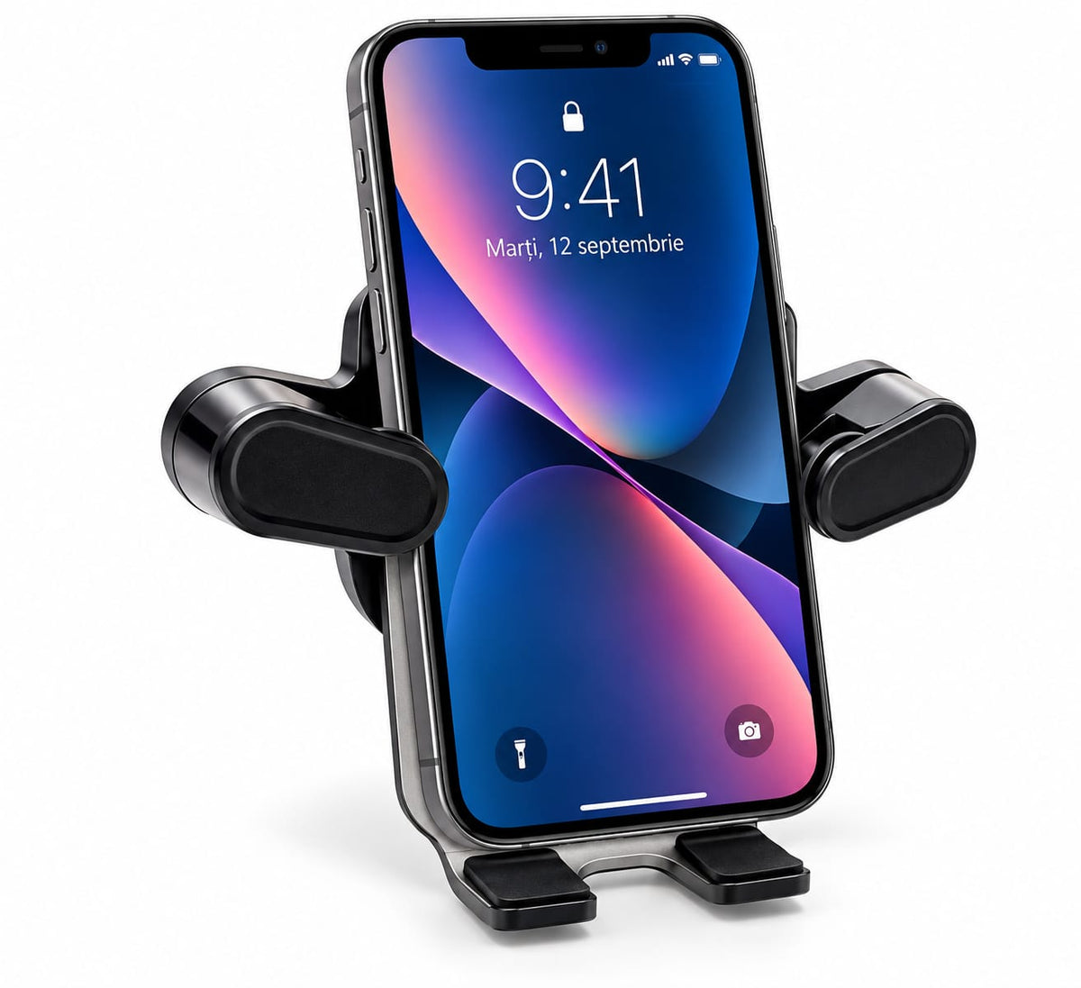 Suport telefon auto RT-660 cu ventuză, braț reglabil, rotație 360° și sistem de fixare sigură